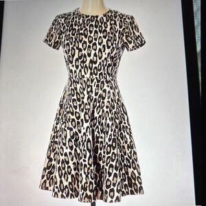 Kate Spade Animal Print Fit & Flare Dress, 0